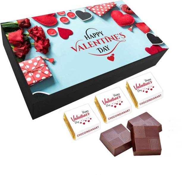 CHOCOINDIANART Lovely Happy Valentine's Day, 06pcs Delicious Chocolate Gift, Truffles
