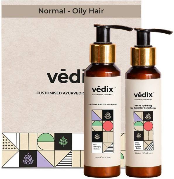 Vedix Customised Hair Fall Combo - Shampoo For Normal-Oily Hair - Anti Hair Fall Shampoo - Hair Conditioner - For Hair Fall - 200 ml