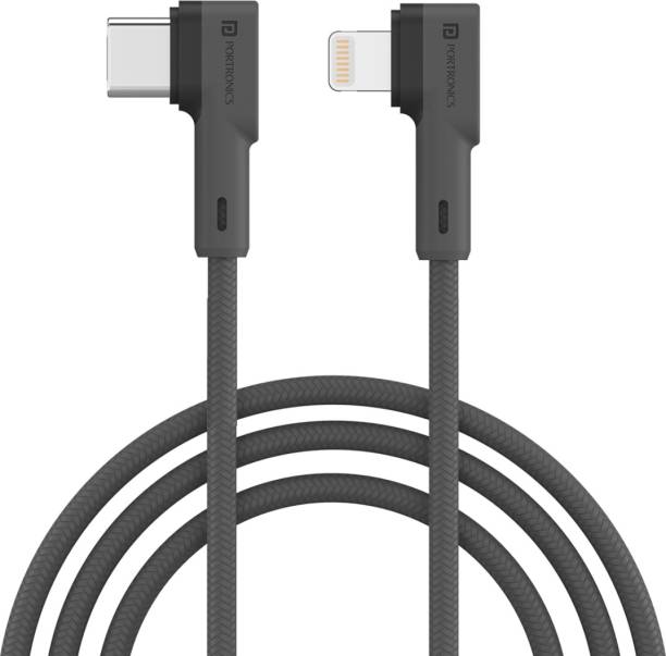 Portronics Lightning Cable 1.2 m Konnect L Type C to 8-Pin Fast Charging