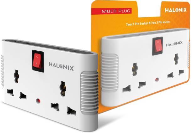 HALONIX Multi Plug plug with Two 2 pin and Two 3 pin socket Power Plug