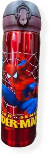 fastgear Beautiful Favorite Spiderman Character Steel Water Bottle For Kids 500 ml Water Bottle