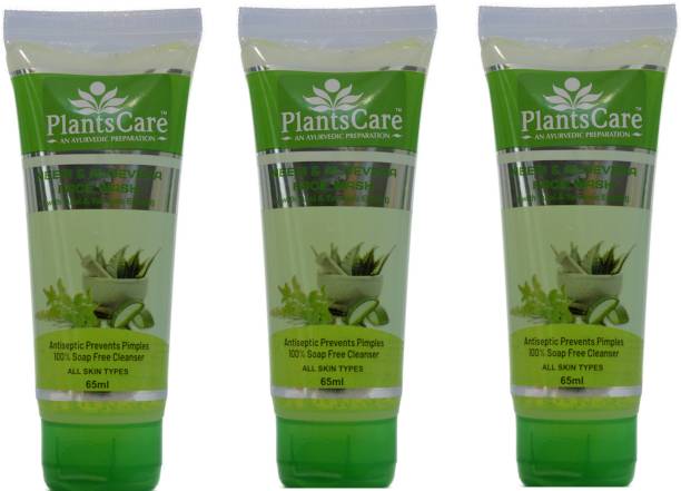 Plantscare Neem and Aloevera 100% Soap Free- Pack of 3 Face Wash
