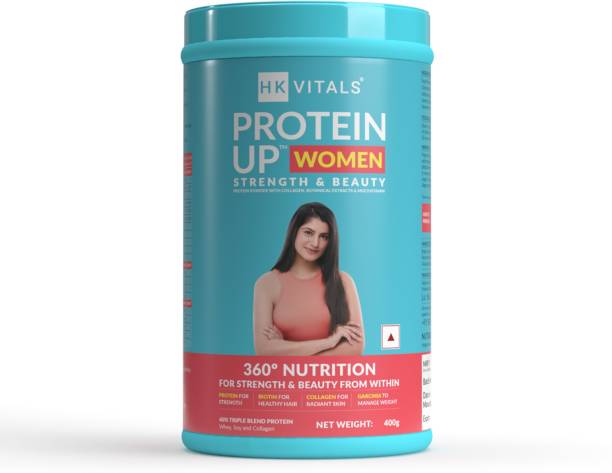 HEALTHKART HK Vitals ProteinUp Women, with Collagen & Biotin (Chocolate, 400 g) Whey Protein