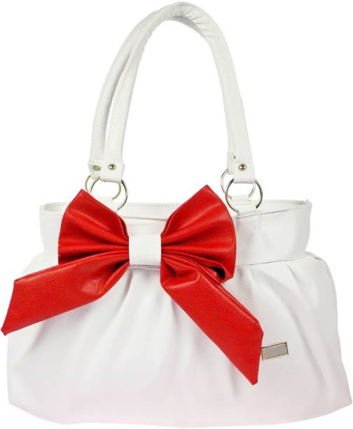 Women Red, White Hand-held Bag - Extra Spacious Price in India