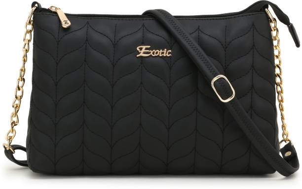 Exotic Black Sling Bag Stichedsling bag