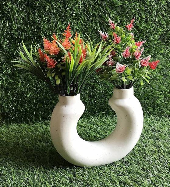 purezento Decorative Vases for Home Decor, Center Table, Flowers Pot, Bedroom Side Corners Ceramic Vase