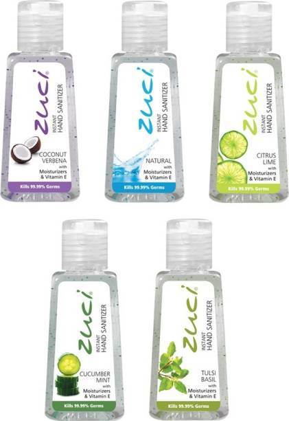 Zuci Natural 30ml 144 Units - Assorted variants  Bottle (6 x 5 ml) Hand Sanitizer Bottle