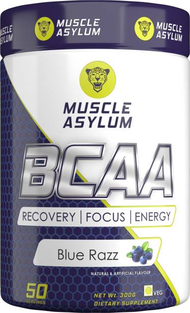 Muscle Asylum BCAA - with BRAIN BOOSTERS -100% Micronized Vegan, Recovery, Memory, Focus BCAA