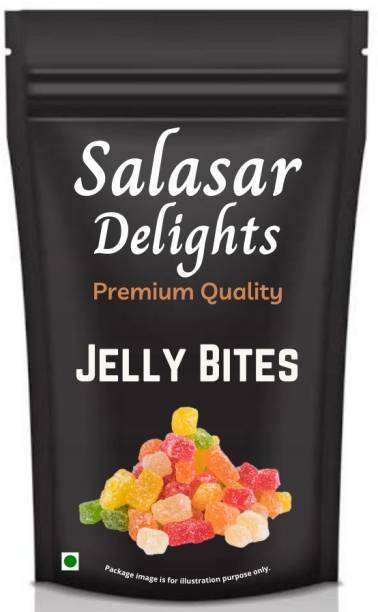 salasar delights Jelly Bites Sweet-Coated in Sugar and Brightly Coloured / Jelly Ball / Multi Colour Mix Fruit Jelly Munchies / Jelly Beans Mix Fruits Jelly Beans MIX FRUIT Jelly Beans