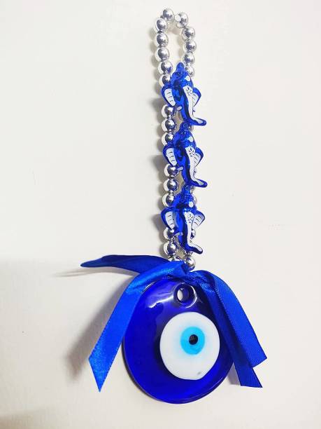 SHIVAE Essentiel Evil Eye Hanging with 3 Beads for Home & Office Nazar Suraksha Protection Car Hanging Ornament