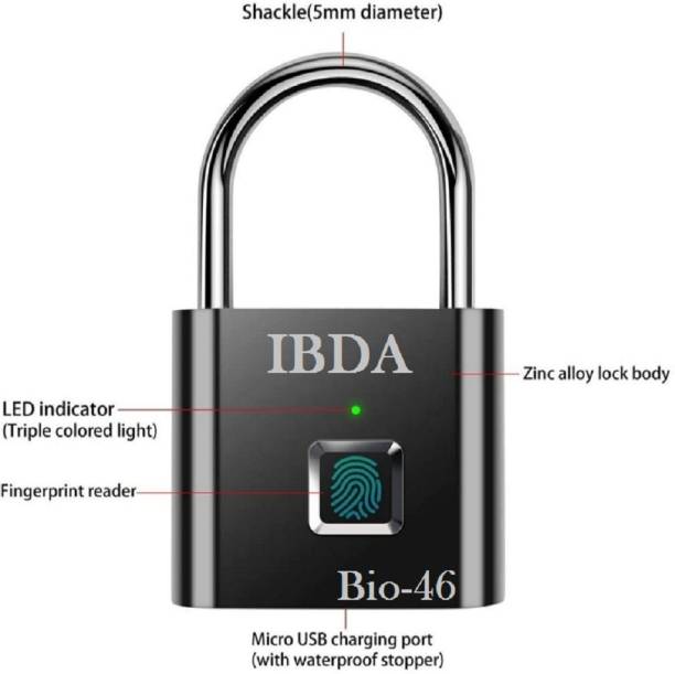 IBDA SMART FINGERPRINT KEYLESS BIOMETRIC PADLOCK Smart Door Lock