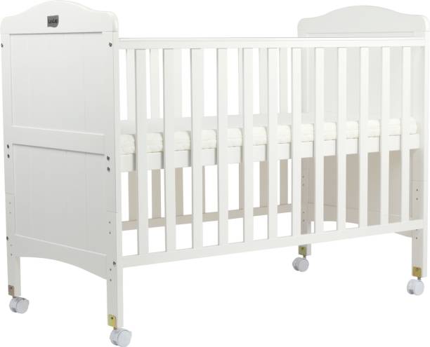 LuvLap C-65 Baby Wooden Cot for Kids with Mattress, 3 Level height adjustment, Cot