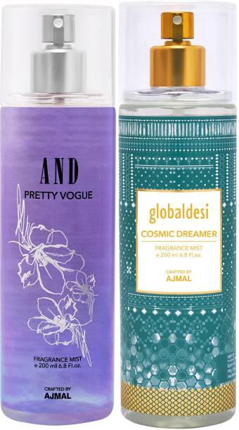 AND Pretty Vogue Body Mist 200ML & Cosmic Dreamer Body Mist 200ML +2 Perfume Testers Body Mist  -  For Women