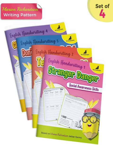 English Writing Practice For 6 To 10 Years Kids | Marion Font | Handwriting Improvement With Practice Activities For Children | Set Of 4