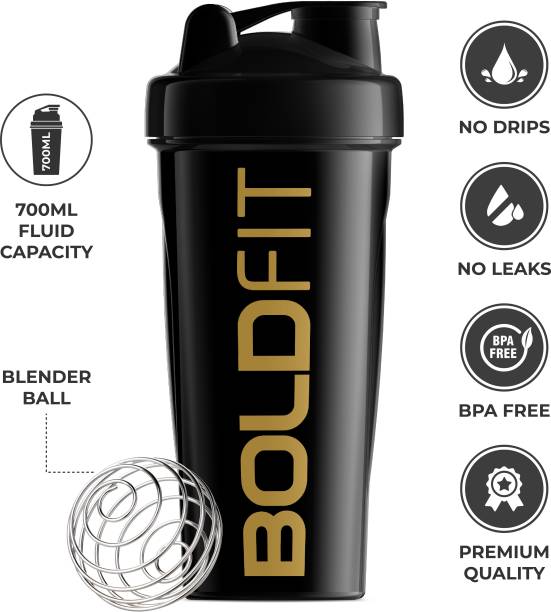 BOLDFIT Gym Shaker Bottle 700ml, Shaker Bottles for Protein Shake 100% Leakproof 700 ml Shaker