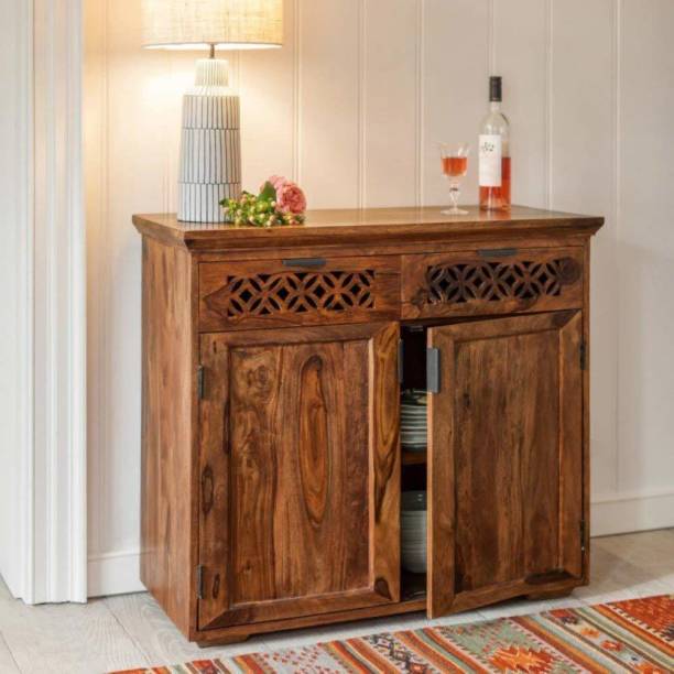 WOODSTAGE Sheesham Wood Sideboard Storage Cabinet Console Table with Drawers Solid Wood Free Standing Chest of Drawers