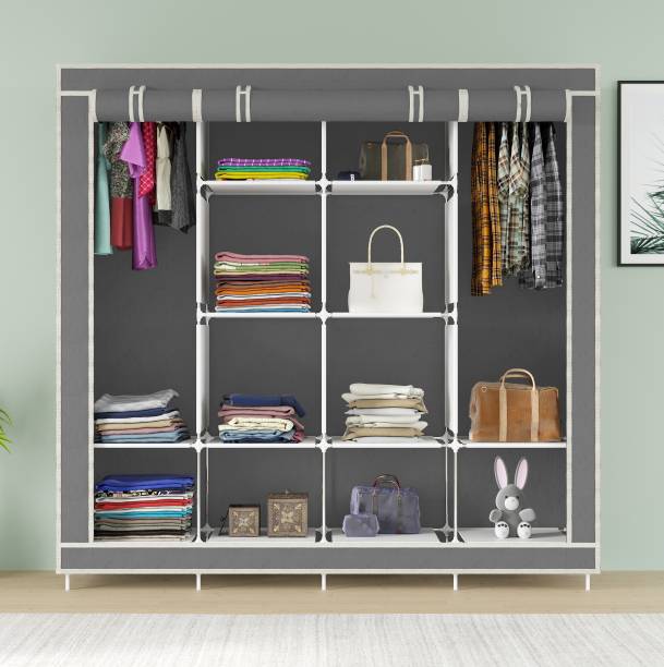 CONTINENTAL 12 Shelves Cloth Rack PP Collapsible Wardrobe