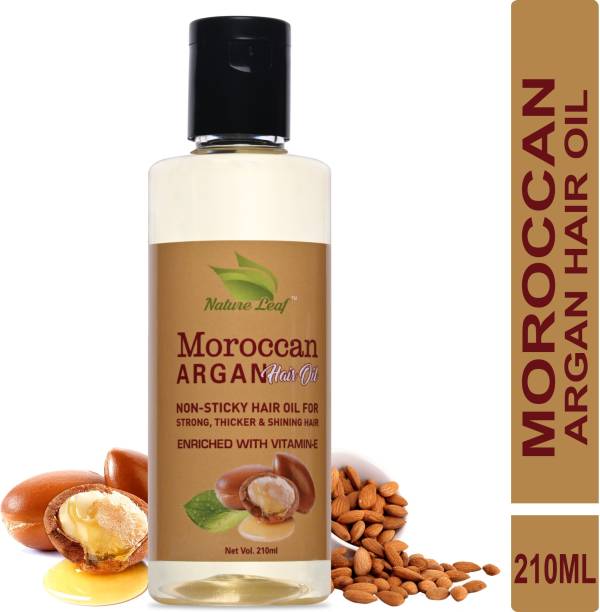 nature leaf Moroccan Argan Hair Growth Oil with Morrocan Oil ,Caster Oil ,Vitamin E , Bhrami Oil , Almond Oil Hair Oil