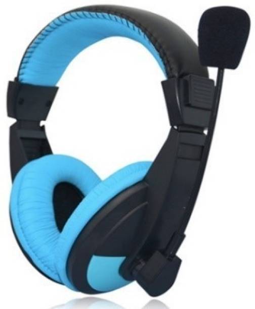 Belear S-750 Wired Over-Ear Gaming Blue Headphones Wire...