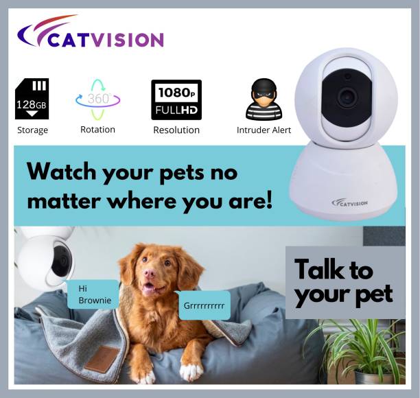 Catvision WiFi|IP|18 Month Warranty|Object Tracking|HD|Night Vision|2way Talk|360°/90°|BIS Security Camera