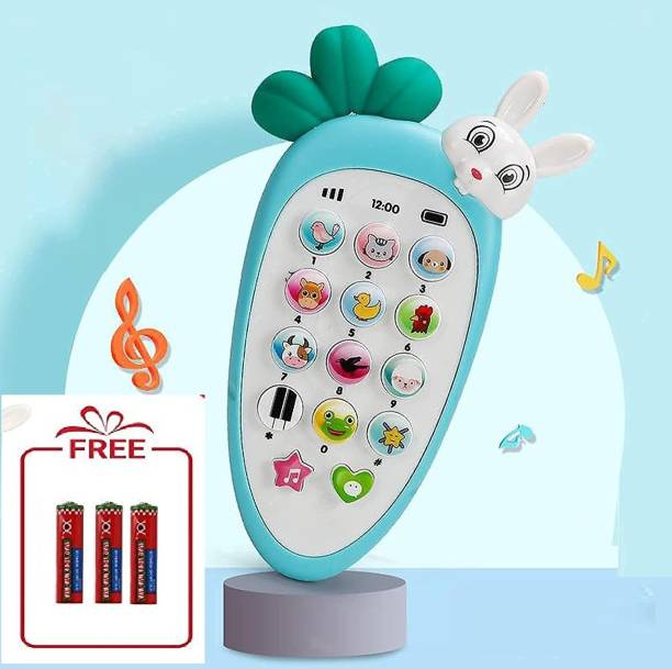 Galactic Smart Phone Cordless Feature Mobile Phone Toys Mobile Phone for Kids Phone Small Phone Toy Musical Toys for Kids Smart Light Birthday Gifts for Boys, Girls -Rabbit Phone multi color (pc of 1 pc)