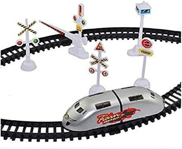 MADDYGROUP High Speed Metro Train with Track & Signals Battery Operated Train Toy For Kids