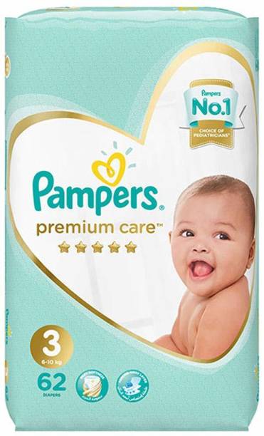 Pampers Pamper Premium Baby Care Diapers (6-10 kg) 62 Pcs - M - L