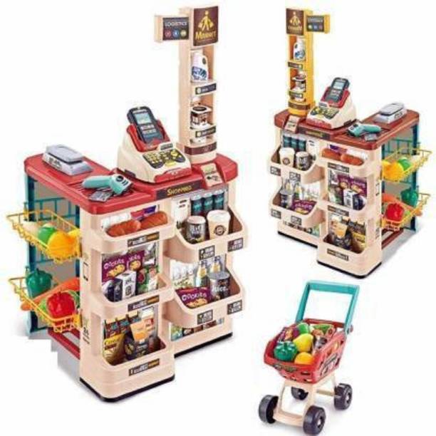 Mayanshi fashion Kid Toy Play Set Kids Role Pretend Playset Big Size Supermarket kit for Kids