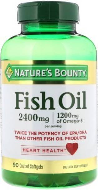 Nature's Bounty Fish Oil 2400 Mg Omega 3, 90 Coated Softgels