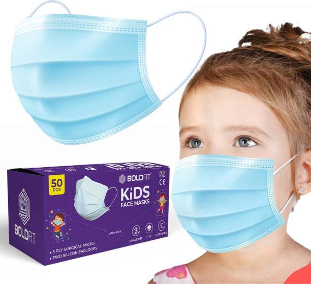 BOLDFIT Surgical Kids Face Mask Combo with Nose Pin - Disposable Surgical Mask For Children & Babies-Medical Use & Throw, Breathable, Effective Filtration, Soft on Skin, Bulk Pack 3-Ply Masks Facial Cover Mask with Elastic Earloops - Pack of 50, Blue Pharmaceutical Breathable 3 Layer 3ply Filtration Surgical Mask High Quality Mask For Child Protective Mask for Kids, Anti-pollution, Anti-virus and Anti-bacterial Fabric Designer Printed Face Mask combo For Kids boys & Kids Girls. 3 ply mask pollution masks disposable mask surgical mask Surgical Mask For 4,6,8,10,12 Years Kids School Mask, Outdoor Mask. Child Mask , Kids Mask 3 years, Kids Mask 4 years , kids Mask 5 years , kids mask 6 years, kids mask 7 years, kids mask 8 years, kids mask 9 years, kids mask 10 years up to 14 yrs With Adjustable Nose Clip 3 plymask pollution masks disposable mask surgical mask Surgical Mask
