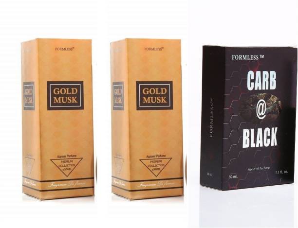 FORMLESS CARB BLACK GOLD MUSK GOLD MUSK 30 ml each 3 Pc Combo Perfume Eau de Parfum  -  90 ml