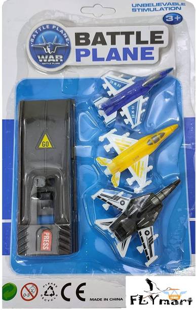 FLYmart Super War time Sky Fighter Battle Plane toy set of 3 planes & 1 launcher for Kid