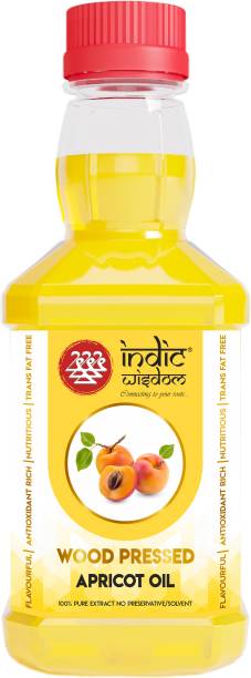 IndicWisdom Indic Wisdom Wood Pressed Apricot Oil 100ml (Extracted on Wooden Churner) Apricot Oil Plastic Bottle