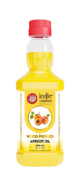IndicWisdom Indic Wisdom Wood Pressed Apricot Oil 200ml (Extracted on Wooden Churner) Apricot Oil PET Bottle