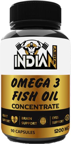 Indian Whey Premium Fish oil Omega 3-1200Mg Supplement Plant Based DHA & EPA Algae