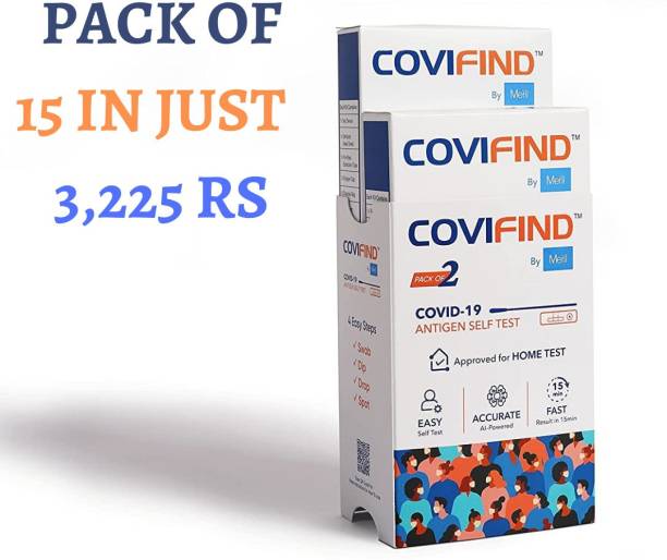 CoviFind Rapid Antigen Self ICMR Approved Home Test Kit (Pack of 15) COVID-19 Rapid Antigen Kit (Home-based/self)
