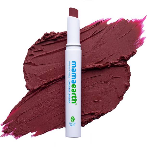 MamaEarth Moisture Matte Longstay Lipstick for 12 Hour Long Stay- Plum Punch