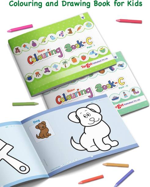 Colouring And Drawing Practice Book For Kids | Copy Color Books For 3 To 7 Year Old Childrens | Perfect Gift For Preschool, Nursery, Early Learners And Kindergarten | Pack Of 2