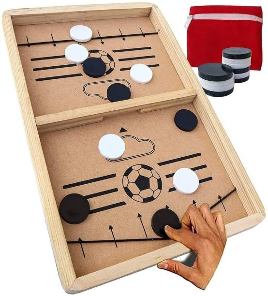 VikriDa String Hockey Table Board Game| Fast Sling Puck Board Game for Kids ( Junior ) Air Hockey Board Game
