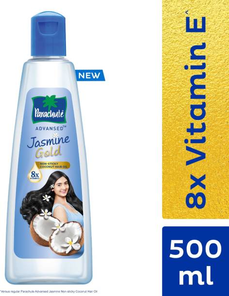Parachute Advansed Jasmine Gold Non-Sticky Coconut Hair Oil with 8x Vitamin-E for Super Shiny Hair Hair Oil