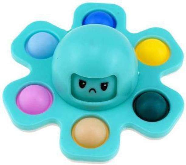 HK Toys Pop Fidget Spinner 2 Pack Face Changing Octopus...