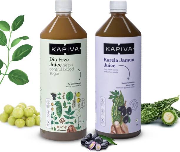 Kapiva Dia Free Juice & Karela Jamun Juice | Blood Sugar Control Combo