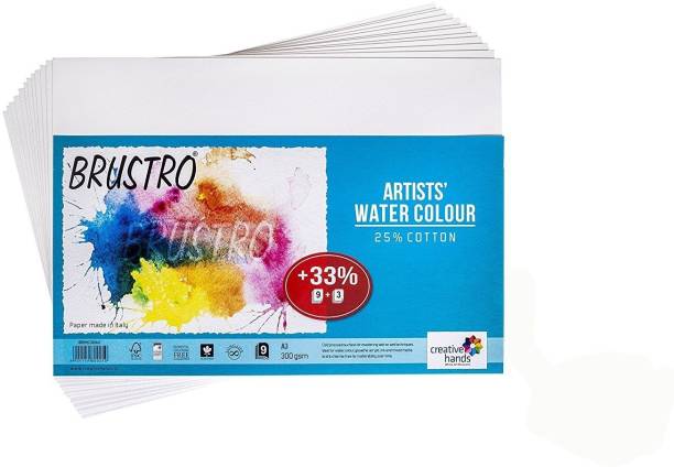 BRuSTRO 25% Cotton Unruled A3 300 gsm Watercolor Paper