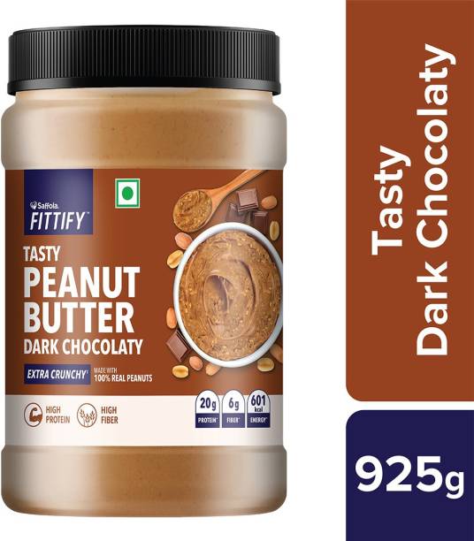 Saffola Fittify Tasty Peanut Butter Dark Chocolaty Extra Crunchy 925 g