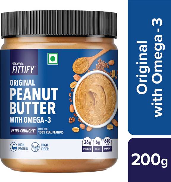 Saffola Fittify Original Peanut Butter with Omega-3 Extra Crunchy 200 g
