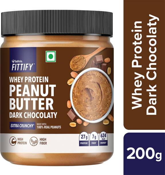 Saffola Fittify Whey Protein Peanut Butter Dark Chocolaty Extra Crunchy 200 g