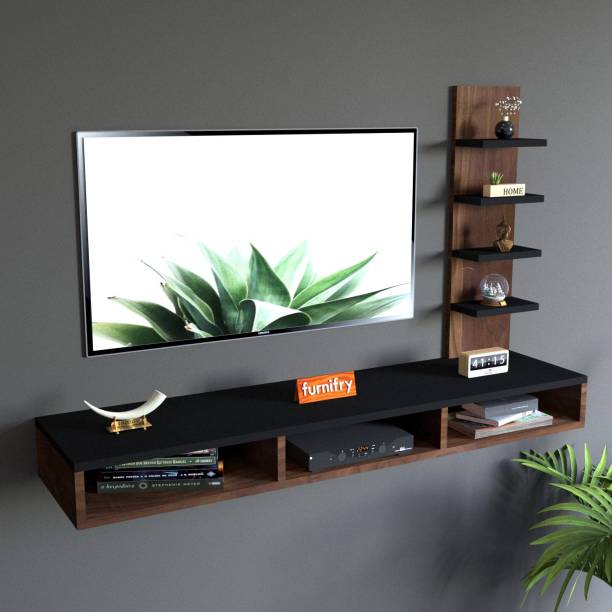 Furnifry Wooden TV Entertainment Unit/Wall Set Top Box Shelf Stand/TV Unit Bedroom/ Engineered Wood TV Entertainment Unit