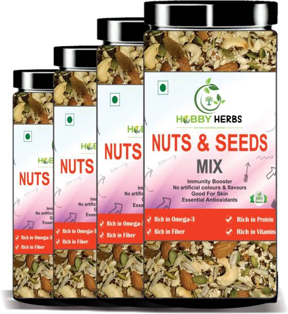 Hobby Herbs Nuts and Seed Mix 800 gm | Roasted and Salted Seed | Dry Fruit Mix | Mix Seeds Mixed Seeds