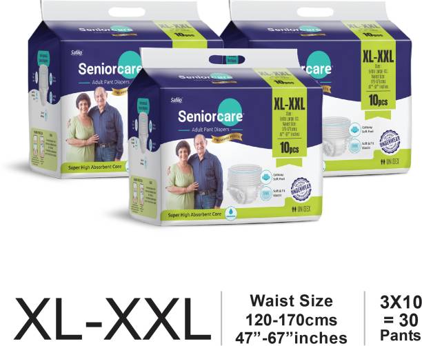 Seniorcare Adult Pant Diapers (Extra Large - XXL,10 x 3 Pcs)(Waist:120-170 cm,47"-67" inch) Adult Diapers - XL - XXL