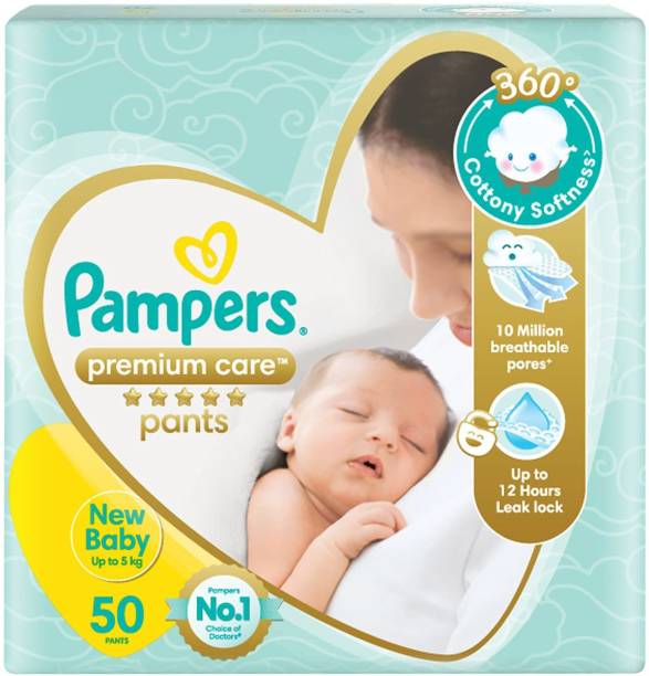 Pampers Premium Care Pants, New Born, Extra Small size ...